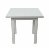 Set masa extensibila 80x110 cm cu 4 scaune tapitate, mb-13 max7 si s-38 boss14 b24b, alb, lemn masiv, stofa
