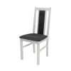 Set masa extensibila 80x110 cm cu 4 scaune tapitate, mb-13 max7 si s-38 boss14 b24b, alb, lemn masiv, stofa