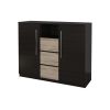 Set dormitor dome 1-20, wenge, dulap 200 cm, pat 160×200 cm, 2 noptiere, comoda