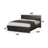 Set dormitor dome 1-20, wenge, dulap 200 cm, pat 160×200 cm, 2 noptiere, comoda