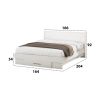 Set dormitor dome 1-20, wenge/alb, dulap 200 cm, pat 160×200 cm, 2 noptiere, comoda