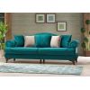 Canapea extensibila bianca cu 2 locuri, 196x94x86 cm, culoare verde, material stofa