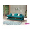 Canapea extensibila bianca cu 2 locuri, 196x94x86 cm, culoare verde, material stofa