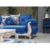 Canapea extensibila saray cu 2 locuri, 192x94x96 cm, culoare albastru, material stofa