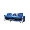 Canapea extensibila saray cu 2 locuri, 192x94x96 cm, culoare albastru, material stofa
