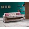 Canapea extensibila vivaldi cu 3 locuri, 234x85x93 cm, culoare bej, material stofa