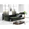Coltar prada, verde, 270x150x90 cm, extensibil cu lada