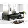 Coltar prada, verde, 270x150x90 cm, extensibil cu lada