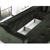 Coltar prada, verde, 270x150x90 cm, extensibil cu lada