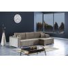 Coltar relaxa, maro, 270x150x90 cm, extensibil cu lada