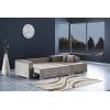 Coltar relaxa, maro, 270x150x90 cm, extensibil cu lada