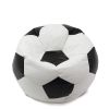 Fotoliu tip minge baby ball, bean bag, alb-negru, imitatie piele, 59 cm