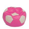 Fotoliu tip minge mondo ball, bean bag, roz-crem, imitatie piele, 74 cm