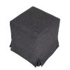 Husa taburet cube, gri, stofa, 38x45x38 cm
