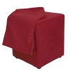 Husa taburet cube, rosu, stofa, 38x45x38 cm