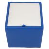 Taburet box, albastru-alb, imitatie piele, 41x37x37 cm