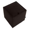 Taburet box, maro, stofa g, 41x37x37 cm