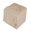 Husa taburet cube, crem, stofa, 38x45x38 cm