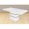 Masa extensibila 160x200 cm a1, alb/negru, lemn masiv de fag si blat din mdf