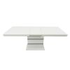 Masa extensibila 160x200 cm a1, alb/negru, lemn masiv de fag si blat din mdf