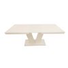 Masa extensibila v 160x75x90 cm, culoare crem, lemn masiv, blat din mdf