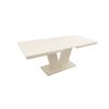 Masa extensibila v 160x75x90 cm, culoare crem, lemn masiv, blat din mdf