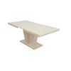 Masa extensibila v 160x75x90 cm, culoare crem, lemn masiv, blat din mdf