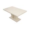 Masa extensibila v 160x75x90 cm, culoare crem, lemn masiv, blat din mdf