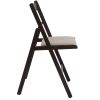 Scaun basic tapitat, cadru wenge, crem, stofa, 78.5×42.5×49 cm