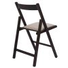 Scaun basic tapitat, cadru wenge, crem, stofa, 78.5×42.5×49 cm