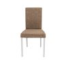 Scaun kanzona tapitat, lennon 101, maro, lemn masiv fag, 45x90x53 cm