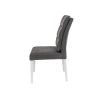 Scaun plea tapitat, gri, europa 118, lemn masiv de fag, 47x98x54 cm