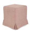 Taburet cube t, roz prafuit, stofa k, 45x38x38 cm