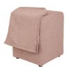 Taburet cube t, roz prafuit, stofa k, 45x38x38 cm