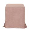 Taburet cube t, roz prafuit, stofa k, 45x38x38 cm