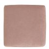 Taburet cube t, roz prafuit, stofa k, 45x38x38 cm