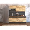 Bucatarie greta 200 cm, stejar/antracit, blat termic nuc