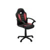 Scaun birou S-182, Negru Rosu, 55x99.5x56 cm, Piele Ecologica