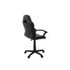 Scaun birou S-182, Negru Rosu, 55x99.5x56 cm, Piele Ecologica