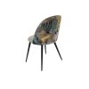 Scaun living, tapitat cu stofa premium, s-171, gri inchis