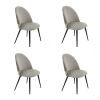 Set 4 scaune living, stofa premium, s-171, tapiterie gri deschis