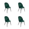 Set 4 scaune living, stofa premium, s-171, tapiterie verde