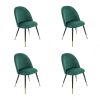 Set 4 scaune living, stofa premium, s-172, tapiterie verde
