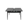 Masa extensibila t710, neagra, 135x70x75 cm