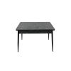 Masa extensibila t710, neagra, 135x70x75 cm