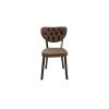 Scaun living, tapitat cu stofa, c523, maro