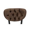 Scaun living, tapitat cu stofa, c523, maro
