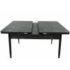 Set masa extensibila t710 lotus, neagra, 135x70x75cm cu 4 scaune c669, negre, 44x45x95 cm