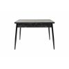 Set masa extensibila t710 lotus, neagra, 135x70x75cm cu 4 scaune c669, negre, 44x45x95 cm