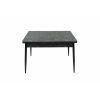Set masa extensibila t710 lotus, neagra, 135x70x75cm cu 4 scaune c669, negre, 44x45x95 cm